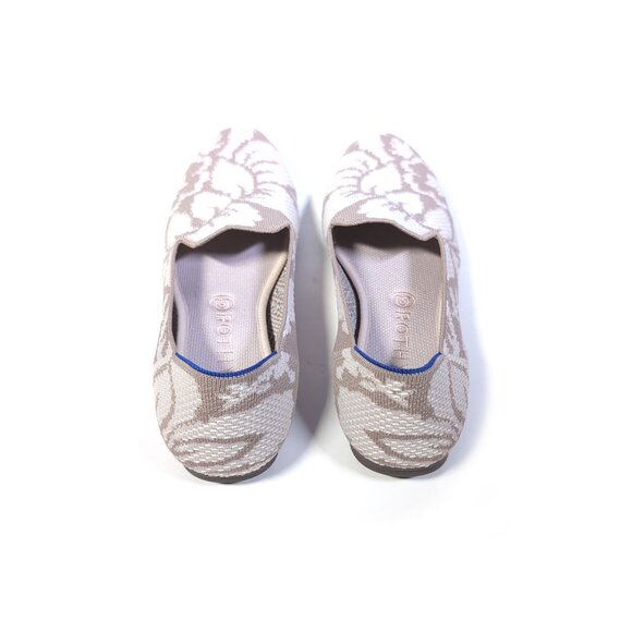Rothy's Womens Size 10.5 Petal Taupe Floral Round Toe Flats Loafers - Picture 8 of 9